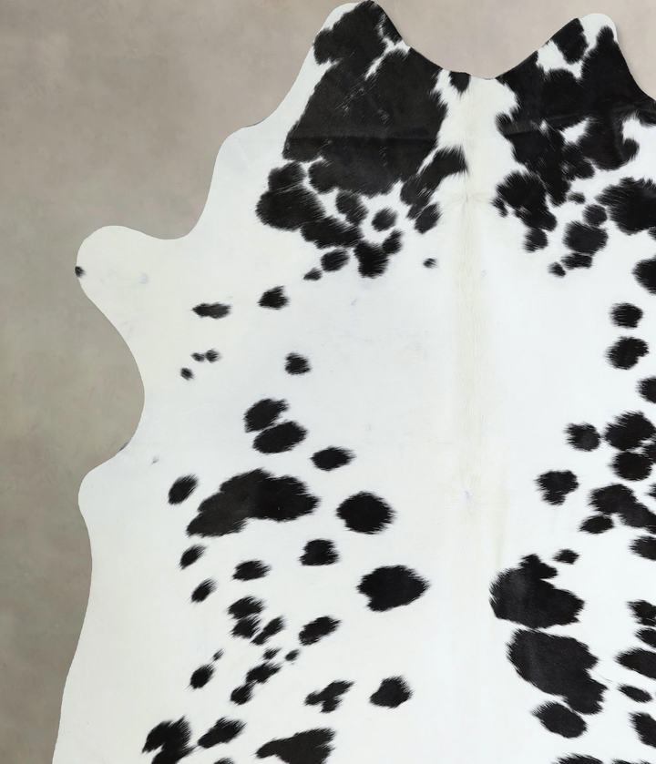 Black and White X-Large Brazilian Cowhide Rug 7'3"H x 6'2"W #A44154 by Hudson Hides