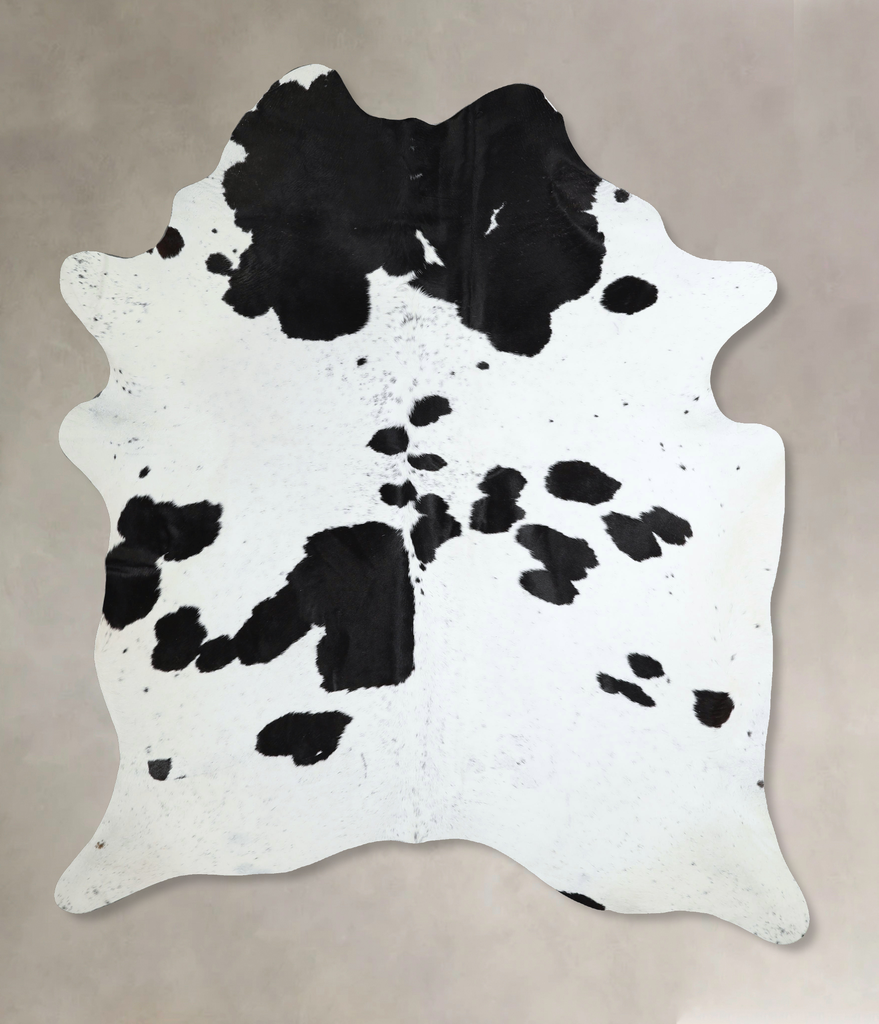 Black and White X-Large Brazilian Cowhide Rug 7'11"H x 6'3"W #A44155 by Hudson Hides