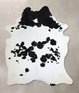 Black and White X-Large Brazilian Cowhide Rug 7'11"H x 6'0"W #A44156 by Hudson Hides