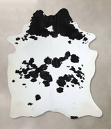 Black and White X-Large Brazilian Cowhide Rug 7'11"H x 6'0"W #A44156 by Hudson Hides