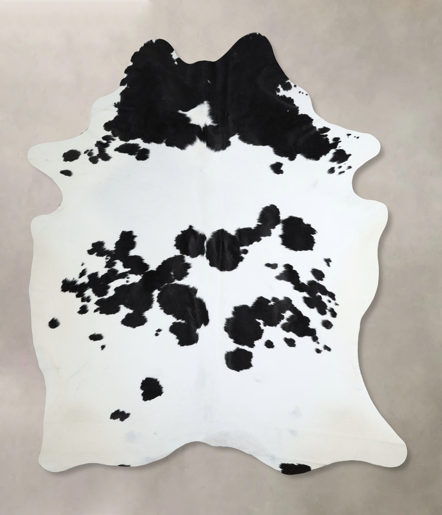Black and White X-Large Brazilian Cowhide Rug 7'11"H x 6'0"W #A44156 by Hudson Hides