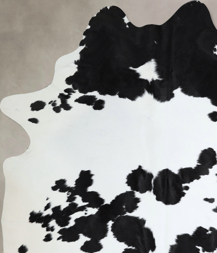 Black and White X-Large Brazilian Cowhide Rug 7'11"H x 6'0"W #A44156 by Hudson Hides