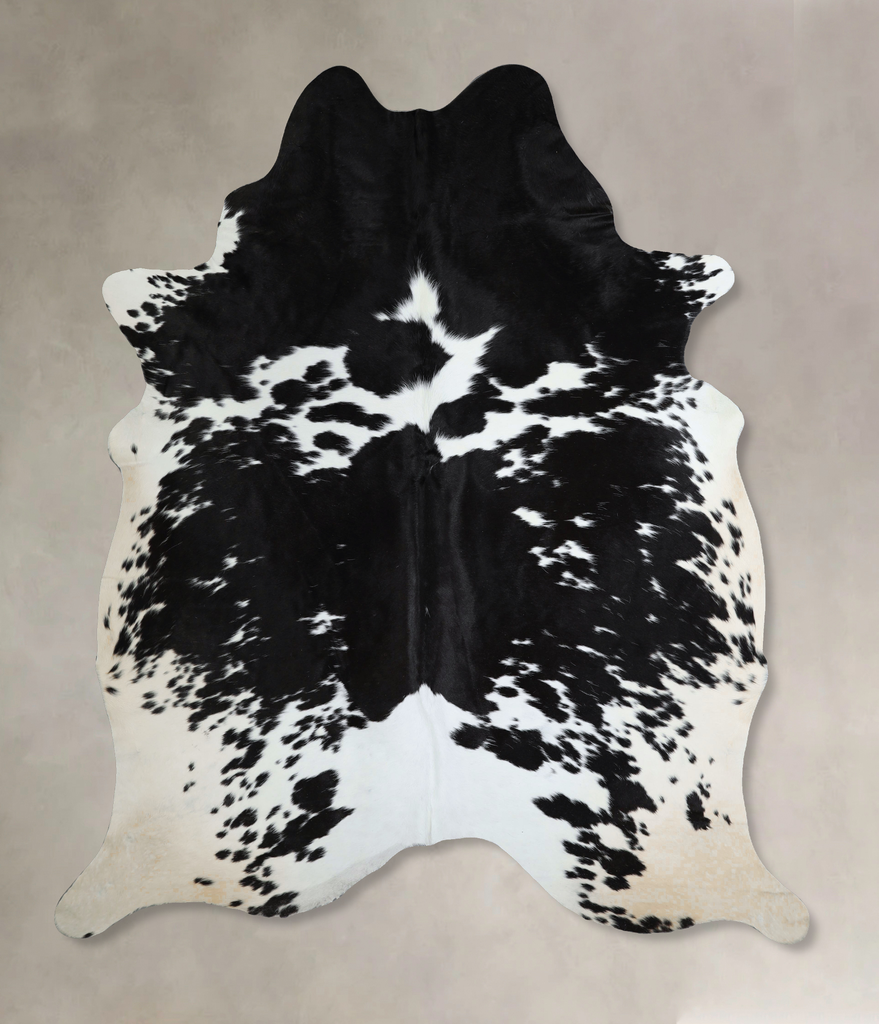 Black and White XX-Large Brazilian Cowhide Rug 8'3"H x 6'10"W #A44157 by Hudson Hides