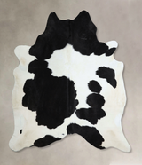 Black and White XX-Large Brazilian Cowhide Rug 7'6"H x 6'11"W #A44158 by Hudson Hides