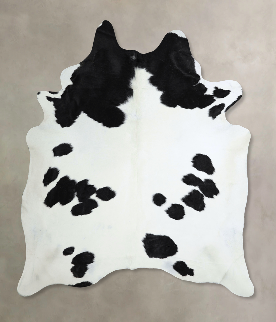 Black and White X-Large Brazilian Cowhide Rug 7'6"H x 6'4"W #A44161 by Hudson Hides