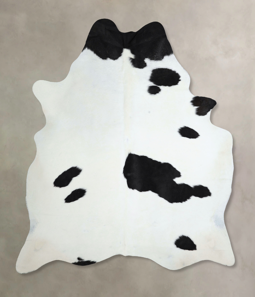 Black and White X-Large Brazilian Cowhide Rug 7'5"H x 6'0"W #A44163 by Hudson Hides