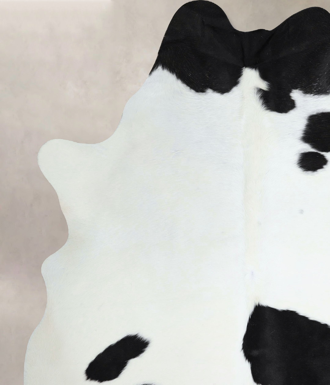 Black and White X-Large Brazilian Cowhide Rug 7'5"H x 6'0"W #A44163 by