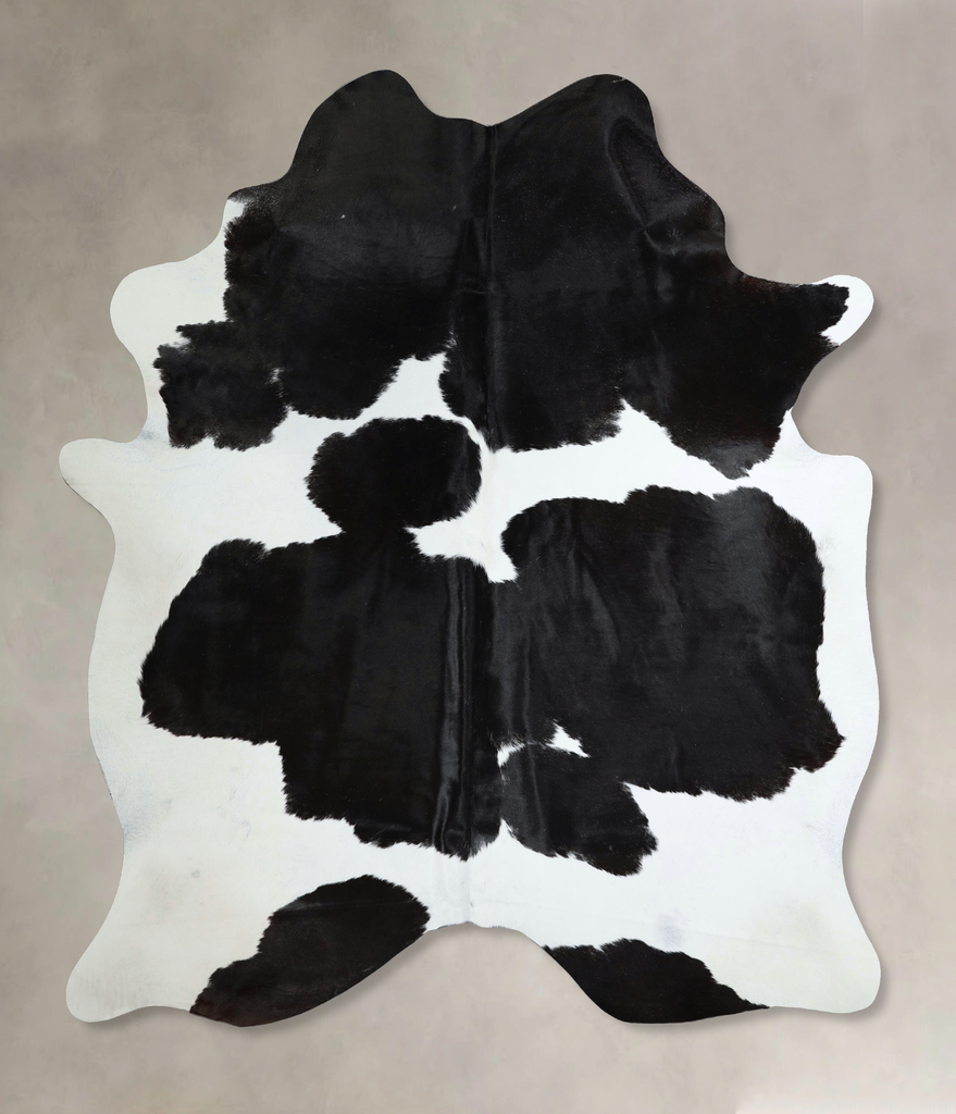 Black and White X-Large Brazilian Cowhide Rug 7'3"H x 6'1"W #A44164 by Hudson Hides
