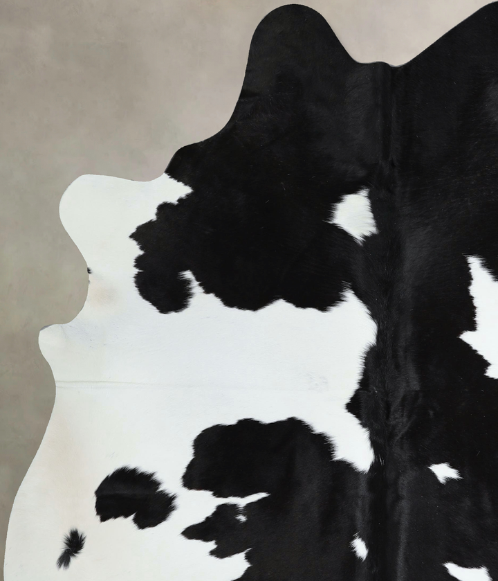 Black and White X-Large Brazilian Cowhide Rug 7'3"H x 5'9"W #A44165 by Hudson Hides