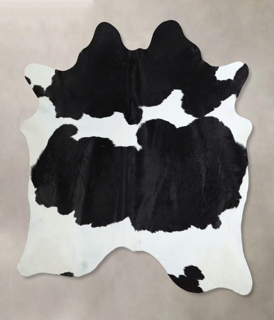 Black and White X-Large Brazilian Cowhide Rug 6'11"H x 6'0"W #A44167 by Hudson Hides