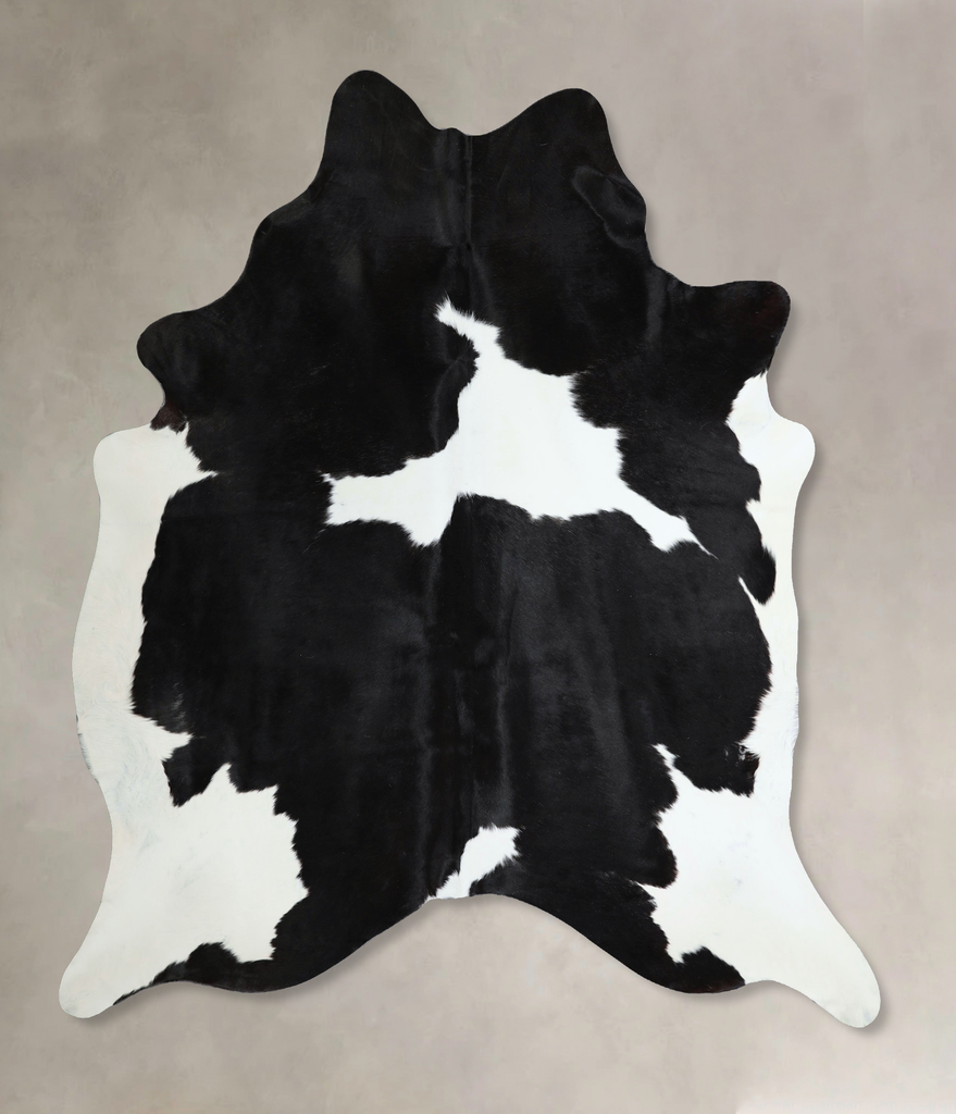 Black and White X-Large Brazilian Cowhide Rug 6'11"H x 6'5"W #A44168 by Hudson Hides