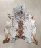 Salt and Pepper Brown X-Large Brazilian Cowhide Rug 7'1