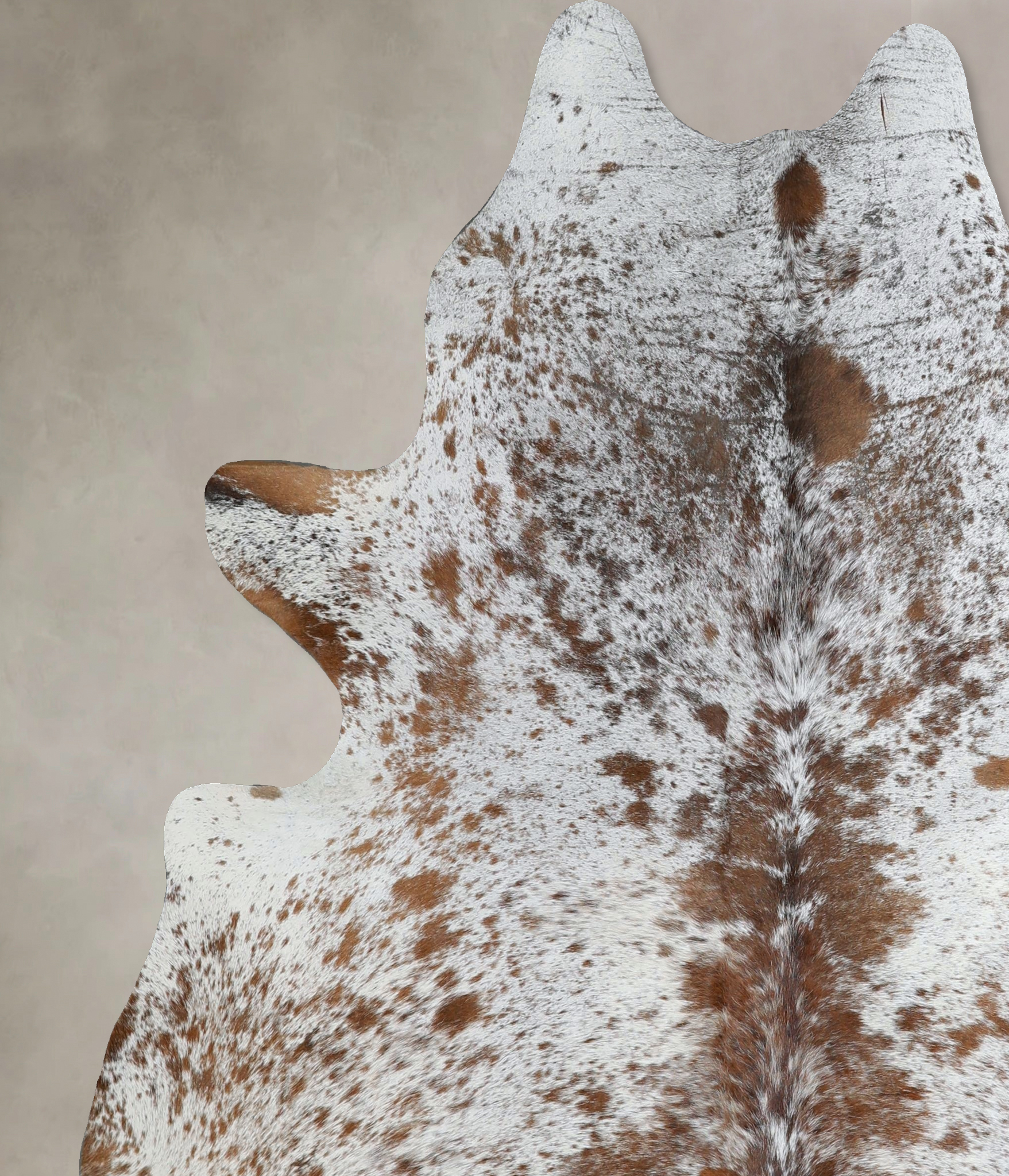 Salt and Pepper Brown Cowhide Rug #A44181