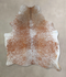Salt and Pepper Brown Large Brazilian Cowhide Rug 6'6