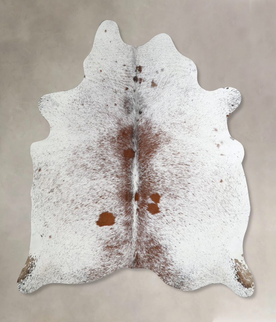 Salt and Pepper Brown Large Brazilian Cowhide Rug 6'11"H x 5'8"W #A44186 by Hudson Hides
