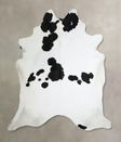 Black and White XX-Large Brazilian Cowhide Rug 8'2"H x 7'2"W #A44187 by Hudson Hides