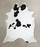 Black and White XX-Large Brazilian Cowhide Rug 8'2"H x 7'2"W #A44187 by Hudson Hides