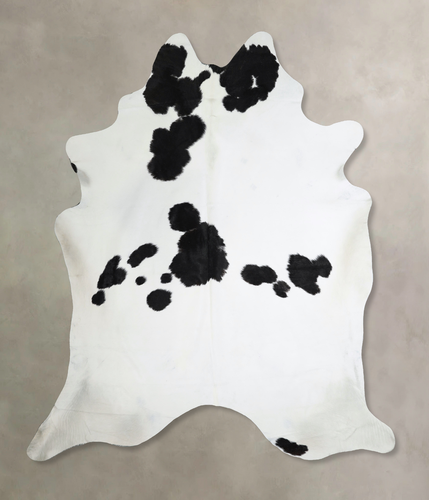 Black and White XX-Large Brazilian Cowhide Rug 8'2"H x 7'2"W #A44187 by Hudson Hides