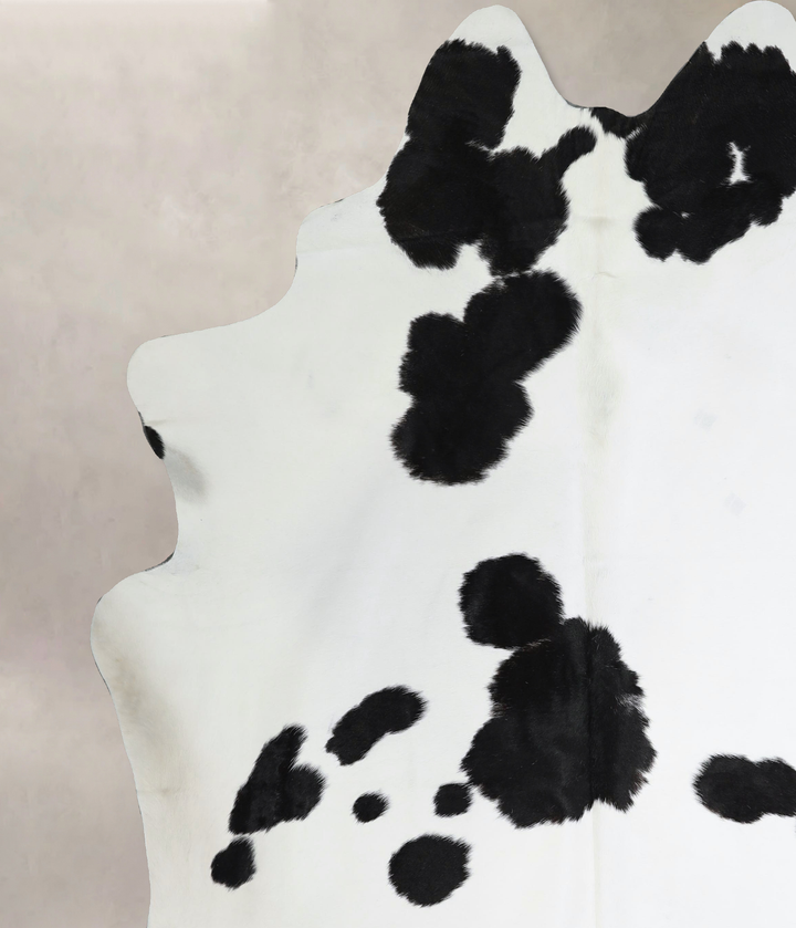 Black and White XX-Large Brazilian Cowhide Rug 8'2"H x 7'2"W #A44187 by Hudson Hides
