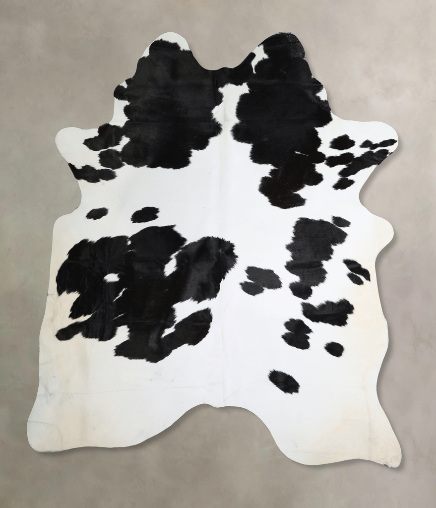 Black and White X-Large Brazilian Cowhide Rug 7'9"H x 6'5"W #A44189 by Hudson Hides