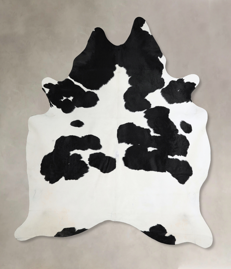 Black and White X-Large Brazilian Cowhide Rug 7'7"H x 5'11"W #A44190 by Hudson Hides
