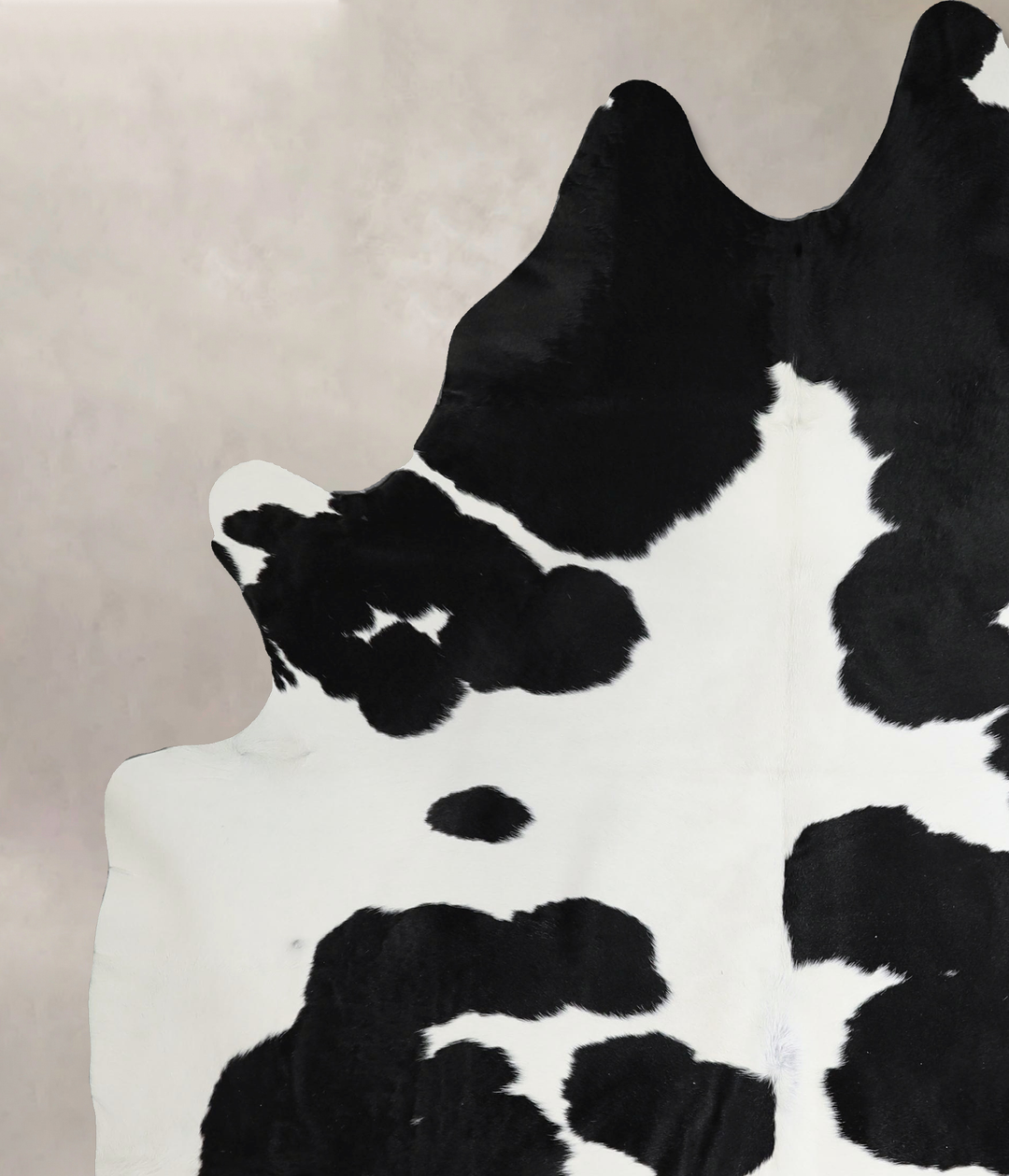 Black and White X-Large Brazilian Cowhide Rug 7'7"H x 5'11"W #A44190 b