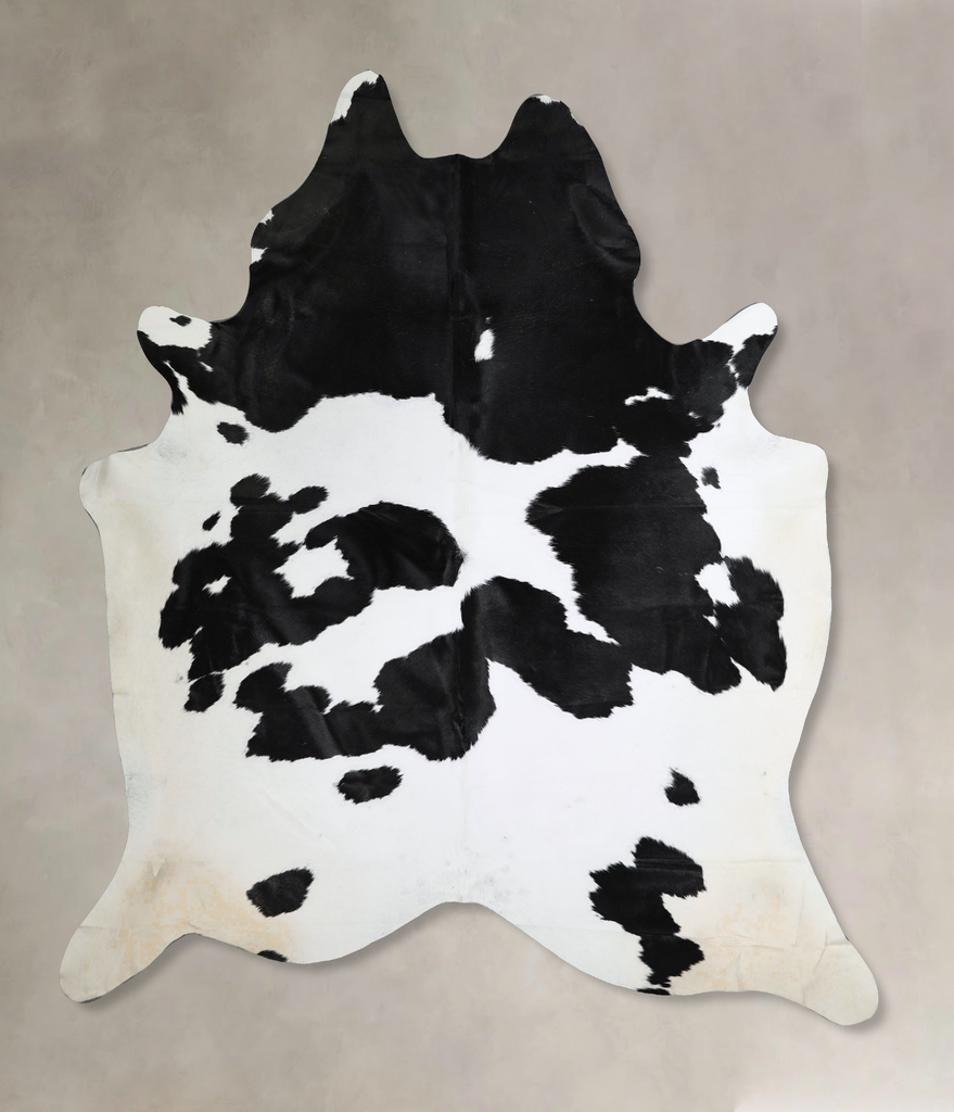 Black and White XX-Large Brazilian Cowhide Rug 8'4"H x 7'1"W #A44191 by Hudson Hides