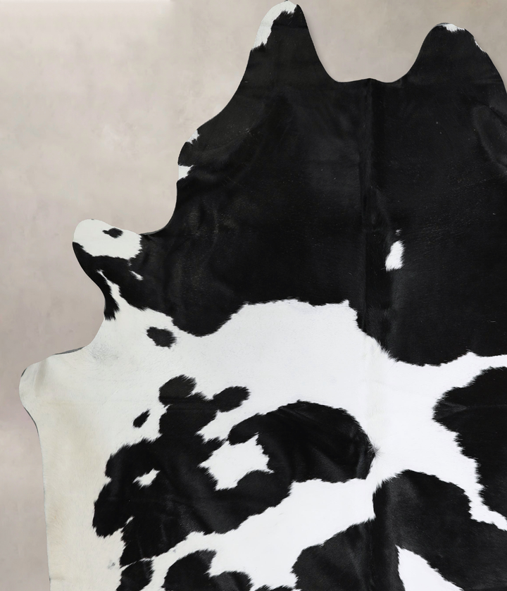 Black and White XX-Large Brazilian Cowhide Rug 8'4"H x 7'1"W #A44191 by Hudson Hides