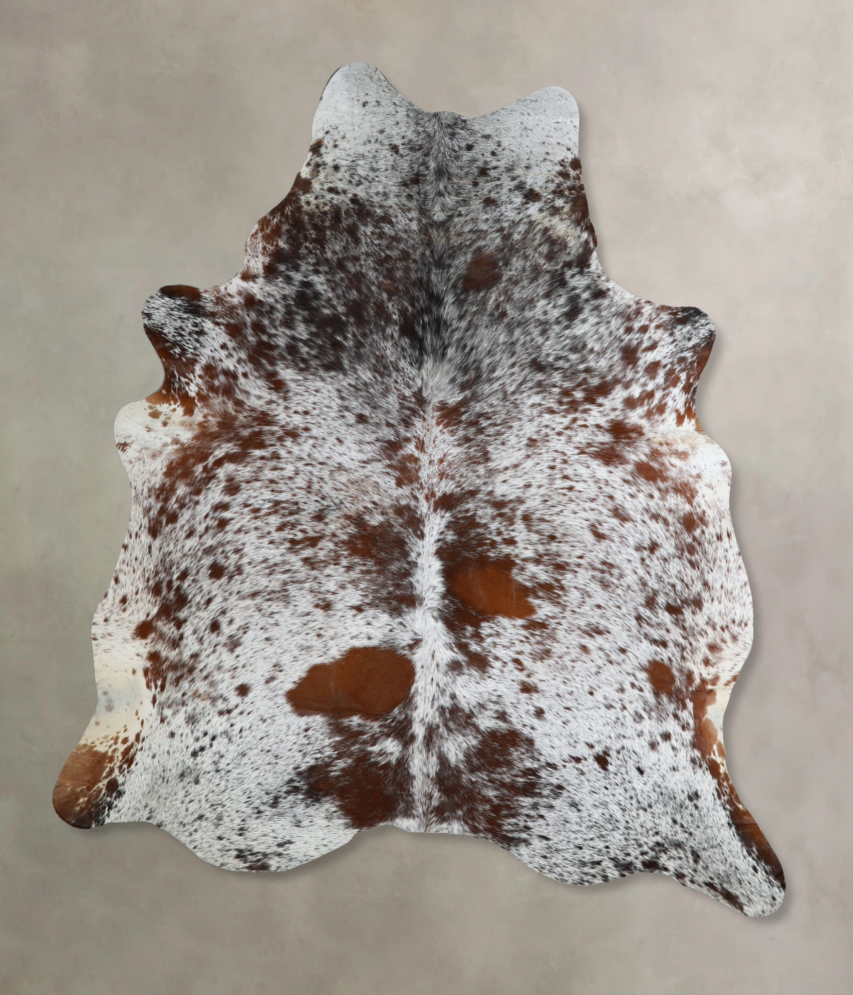 Salt and Pepper Brown Cowhide Rug #A44192