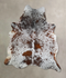 Salt and Pepper Brown X-Large Brazilian Cowhide Rug 7'2