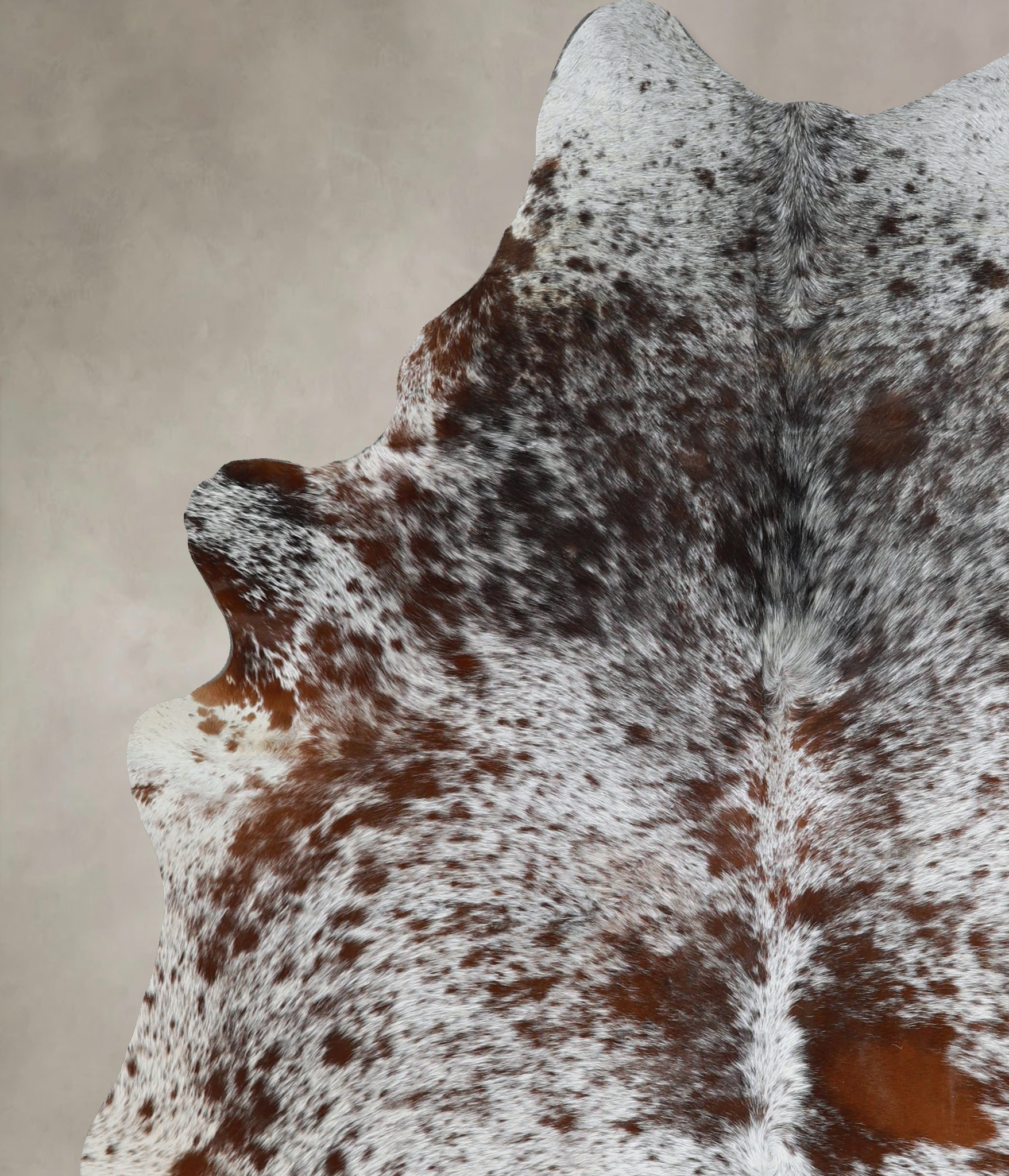 Salt and Pepper Brown Cowhide Rug #A44192