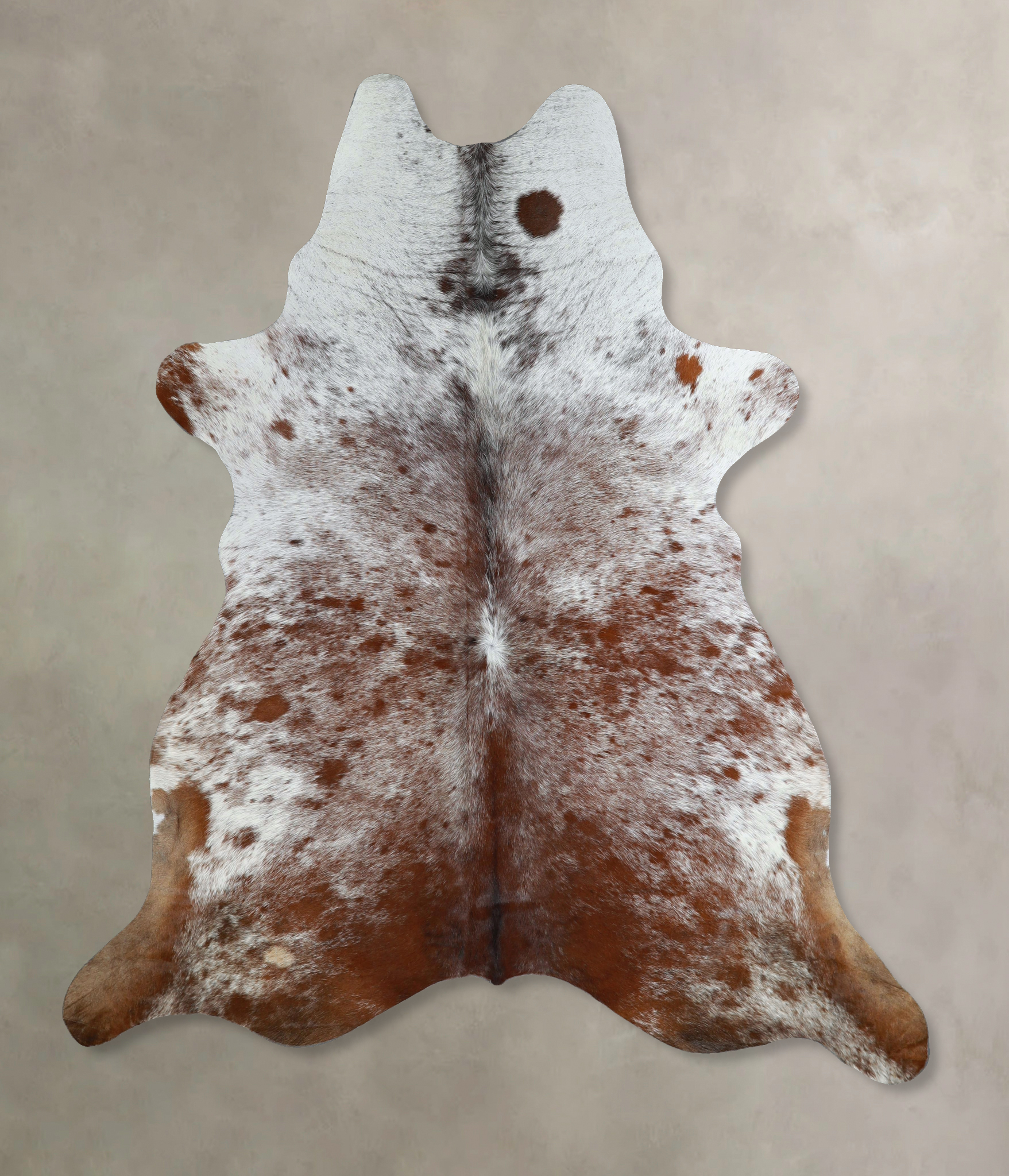 Salt and Pepper Brown Cowhide Rug #A44194