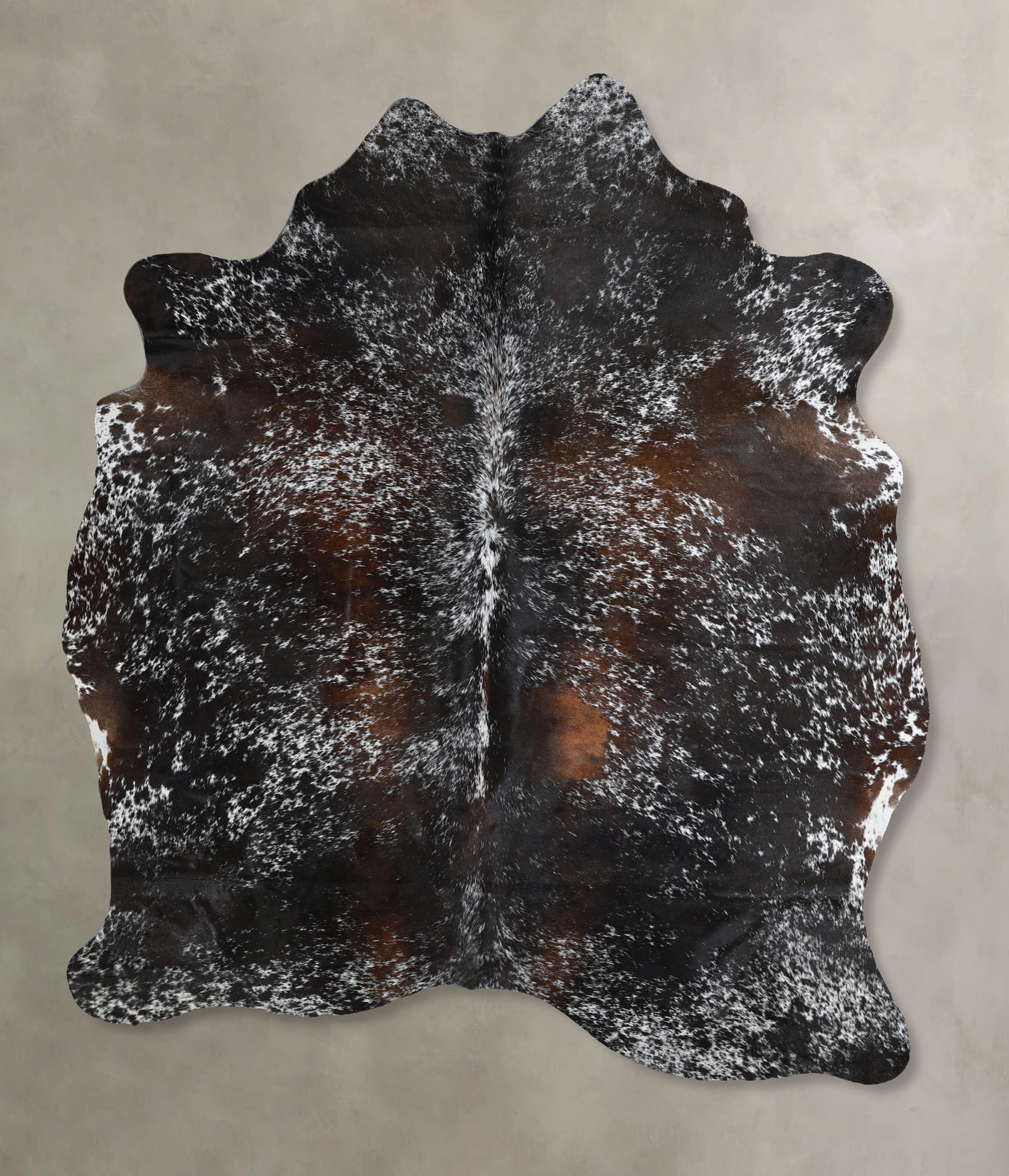 Salt and Pepper Brown Cowhide Rug #A44195
