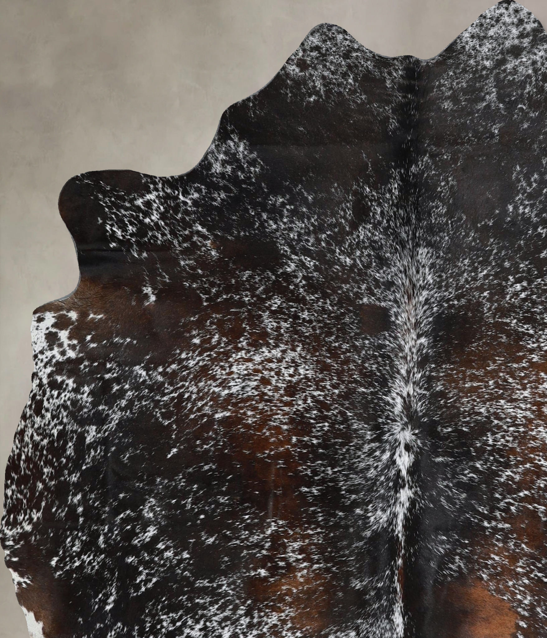 Salt and Pepper Brown Cowhide Rug #A44195