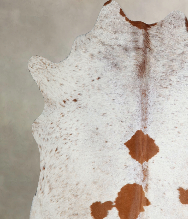 Salt and Pepper Brown X-Large Brazilian Cowhide Rug 6'8"H x 6'7"W #A44197 by Hudson Hides