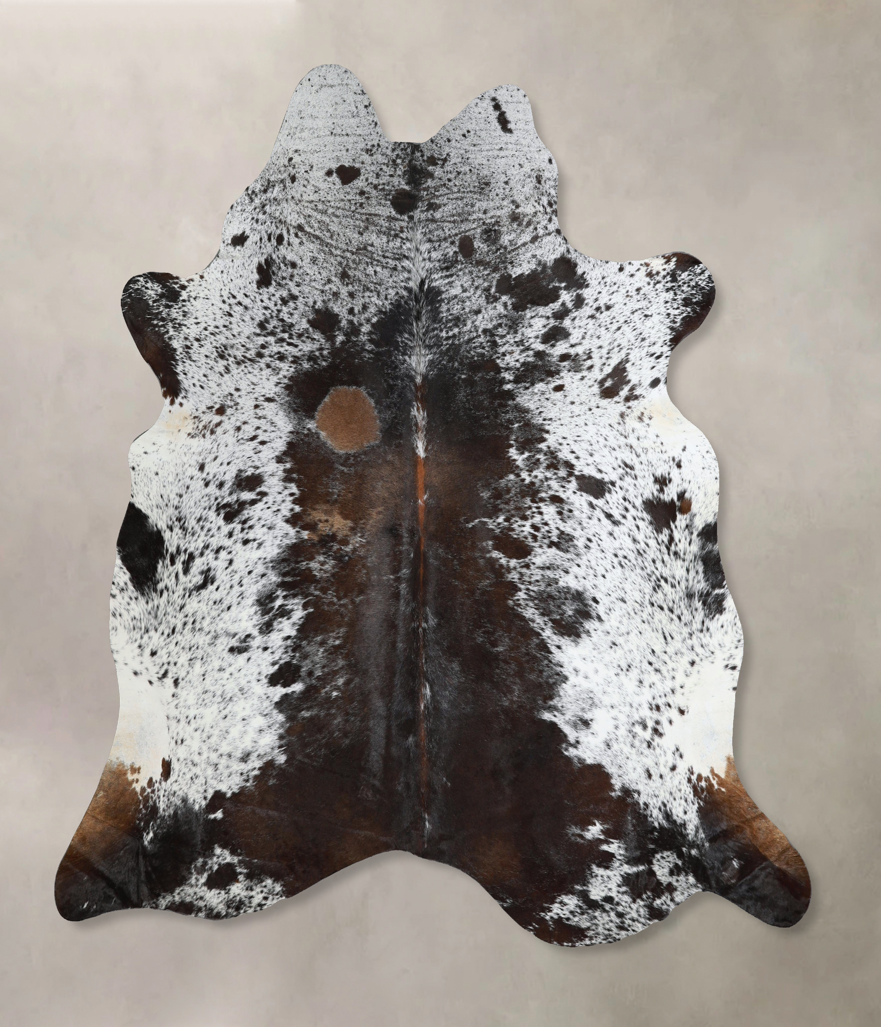 Salt and Pepper Brown Cowhide Rug #A44200