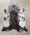Salt and Pepper Brown X-Large Brazilian Cowhide Rug 6'9