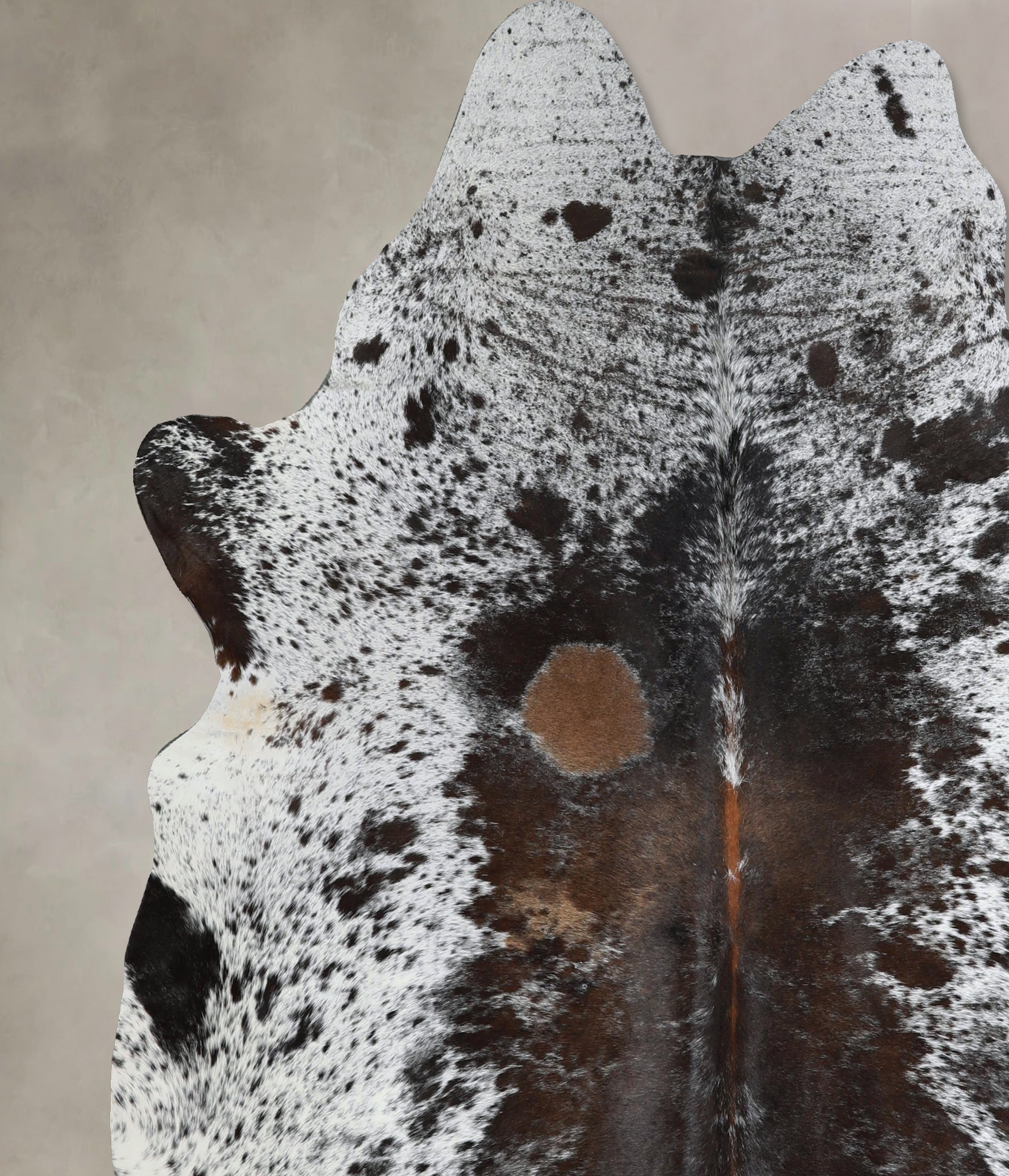 Salt and Pepper Brown Cowhide Rug #A44200