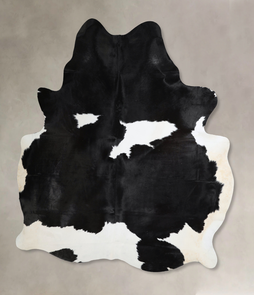 Black and White X-Large Brazilian Cowhide Rug 7'4"H x 6'3"W #A44212 by Hudson Hides