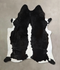 Black and White XX-Large Brazilian Cowhide Rug 8'1