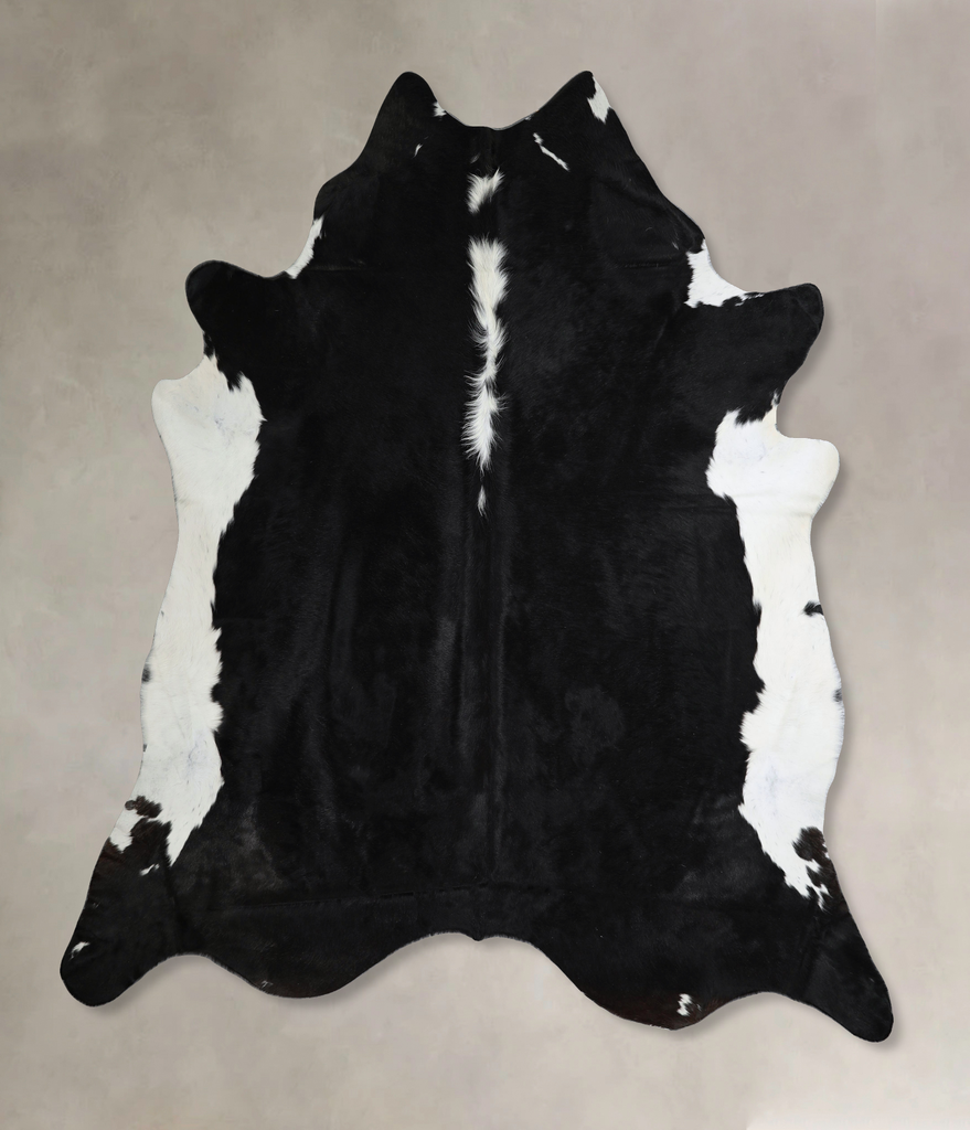 Black and White XX-Large Brazilian Cowhide Rug 8'4"H x 7'8"W #A44214 by Hudson Hides