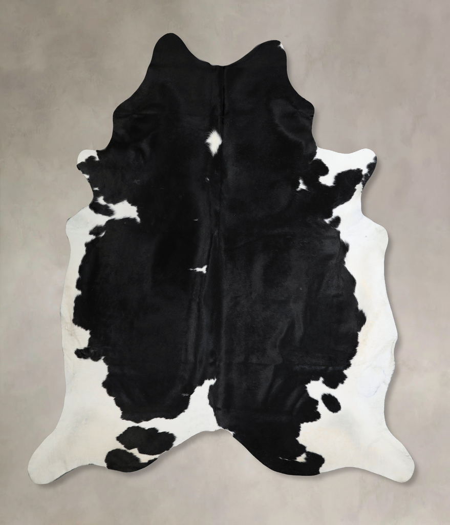 Black and White XX-Large Brazilian Cowhide Rug 8'1"H x 7'3"W #A44215 by Hudson Hides