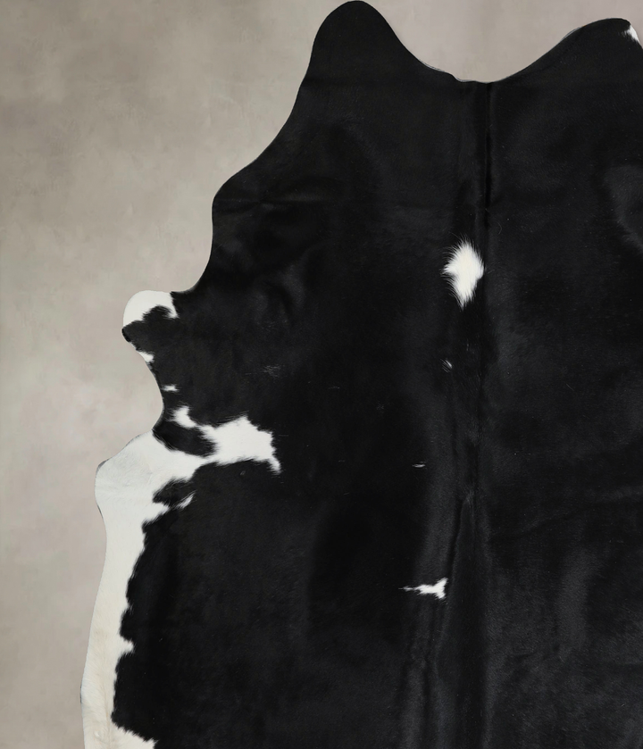 Black and White XX-Large Brazilian Cowhide Rug 8'1"H x 7'3"W #A44215 by Hudson Hides