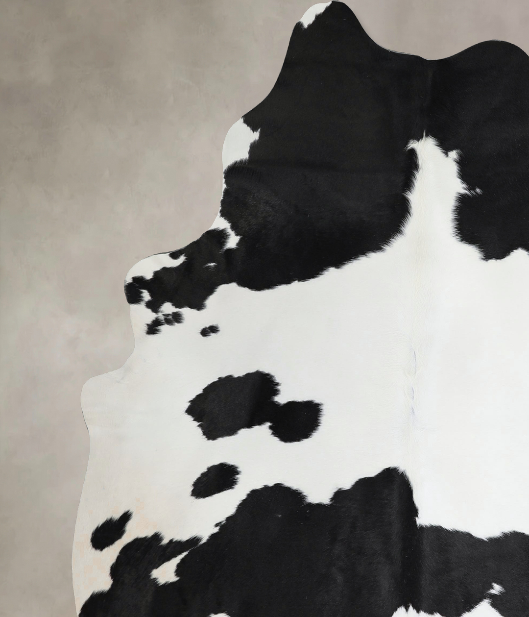 Black and White X-Large Brazilian Cowhide Rug 7'8"H x 6'1"W #A44216 by