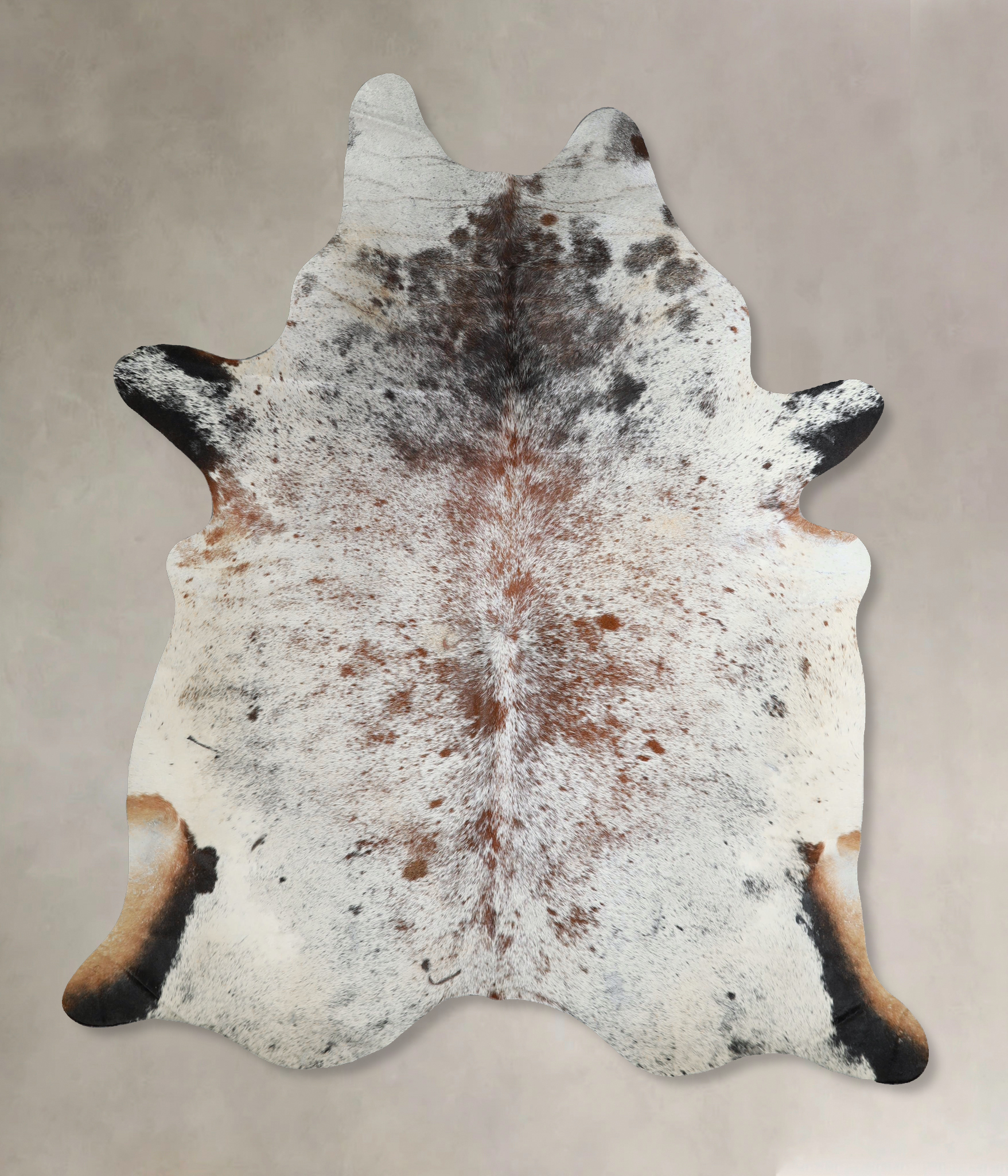 Salt and Pepper Brown Cowhide Rug #A44219