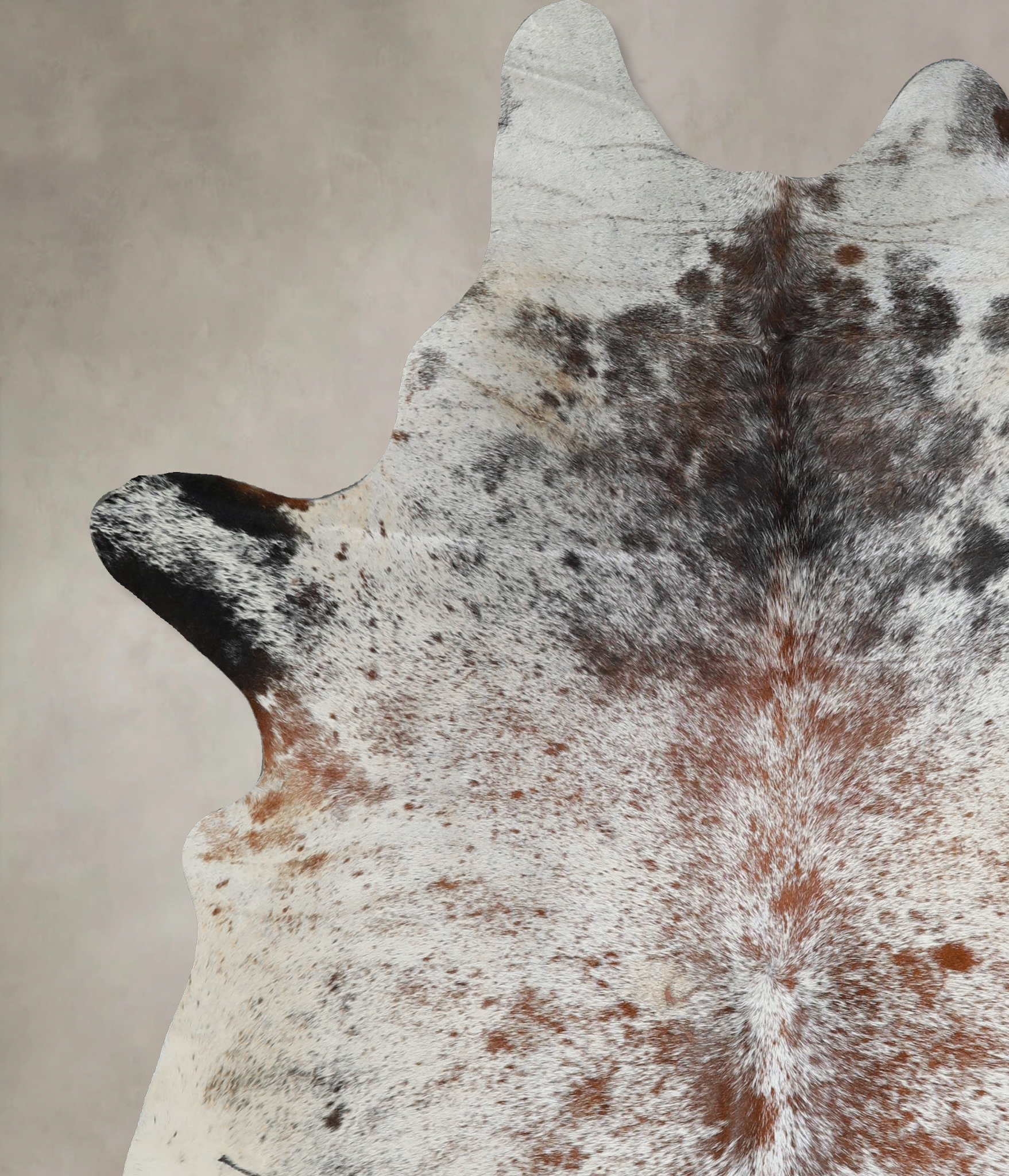 Salt and Pepper Brown Cowhide Rug #A44219
