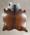 Salt and Pepper Brown X-Large Brazilian Cowhide Rug 6'11