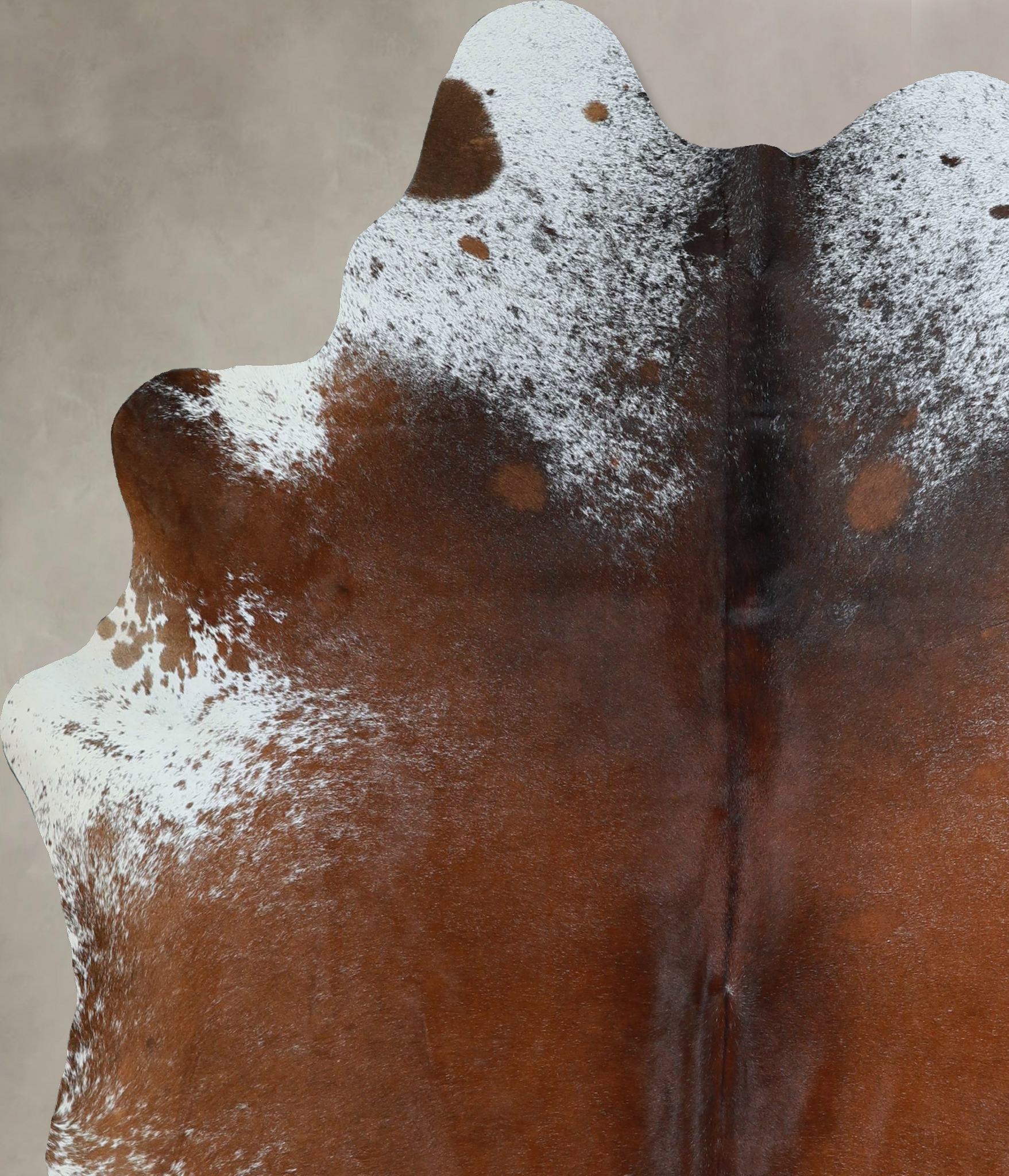 Salt and Pepper Brown Cowhide Rug #A44225