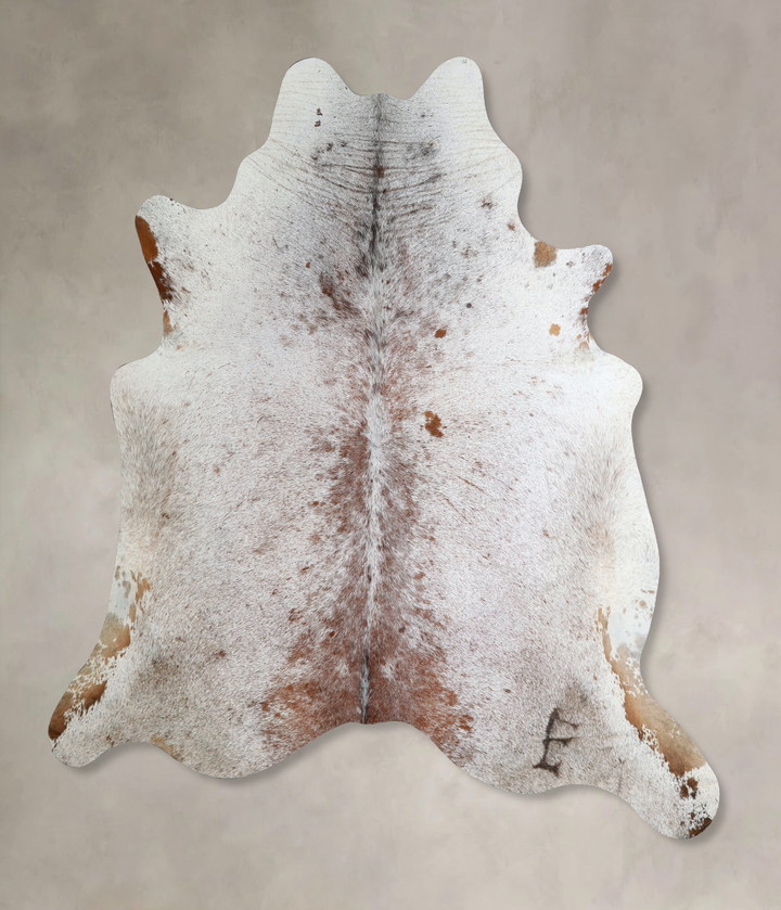 Salt and Pepper Brown X-Large Brazilian Cowhide Rug 6'11"H x 6'6"W #A44226 by Hudson Hides