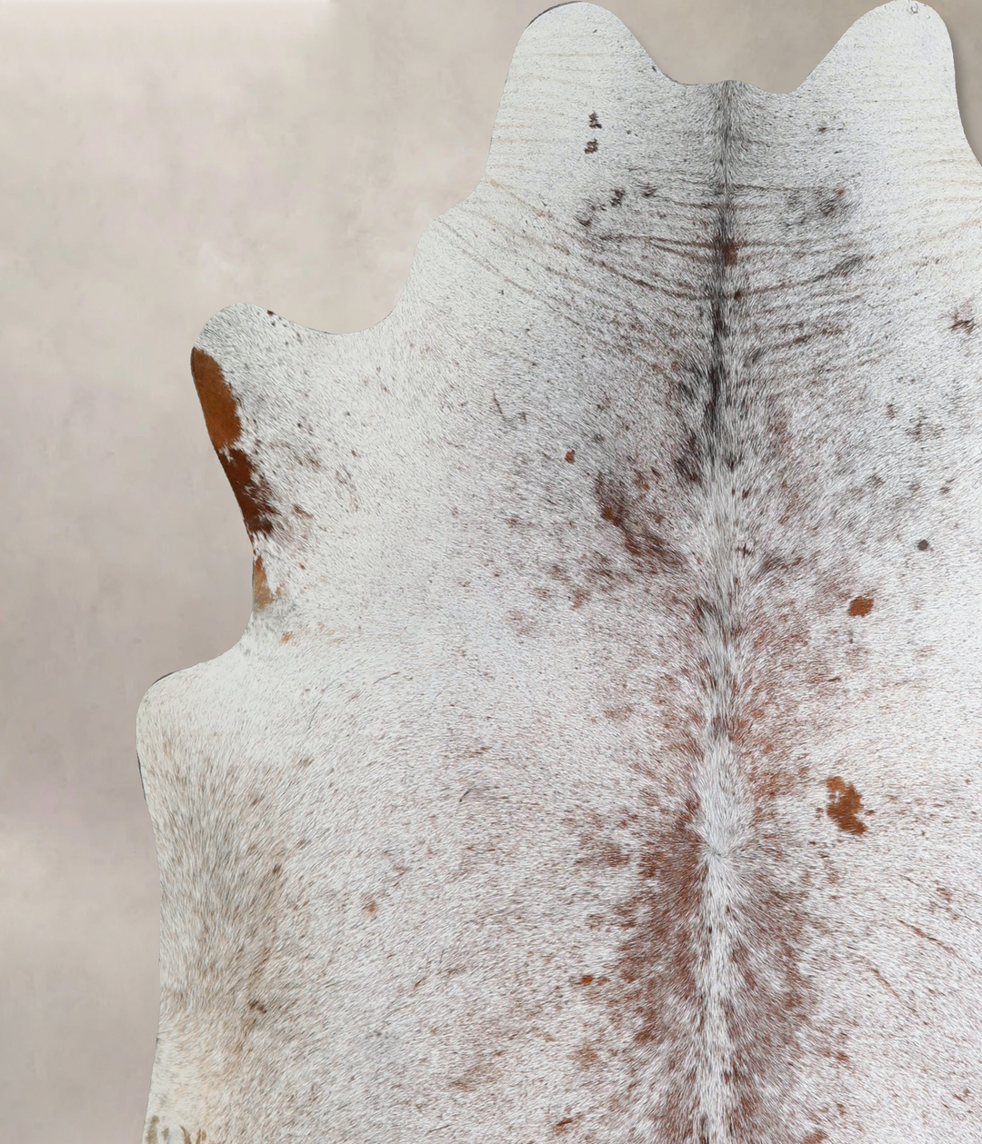 Salt and Pepper Brown X-Large Brazilian Cowhide Rug 6'11"H x 6'6"W #A4